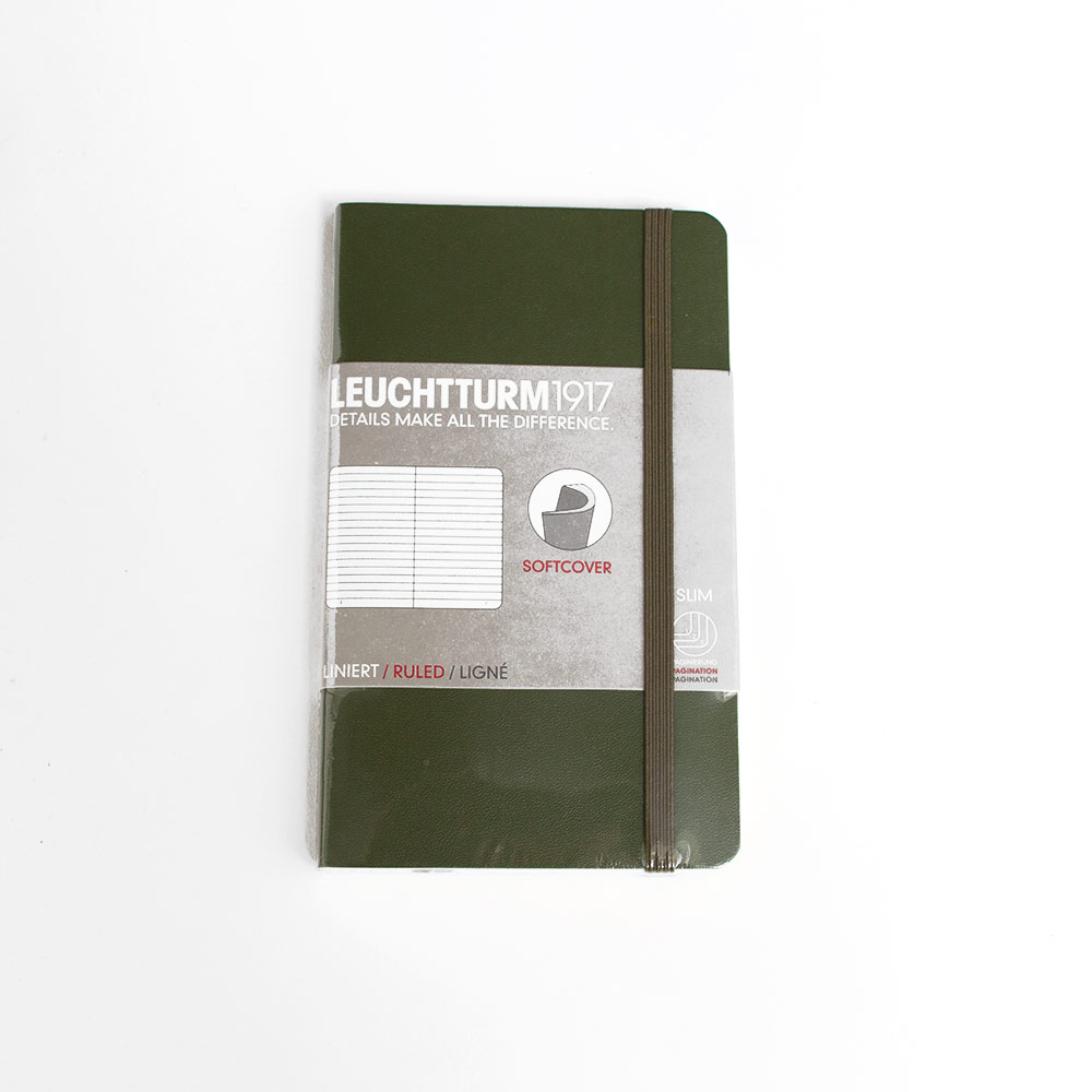 Leuchtturm, Pocket, Softcover, A6, Ruled, Army